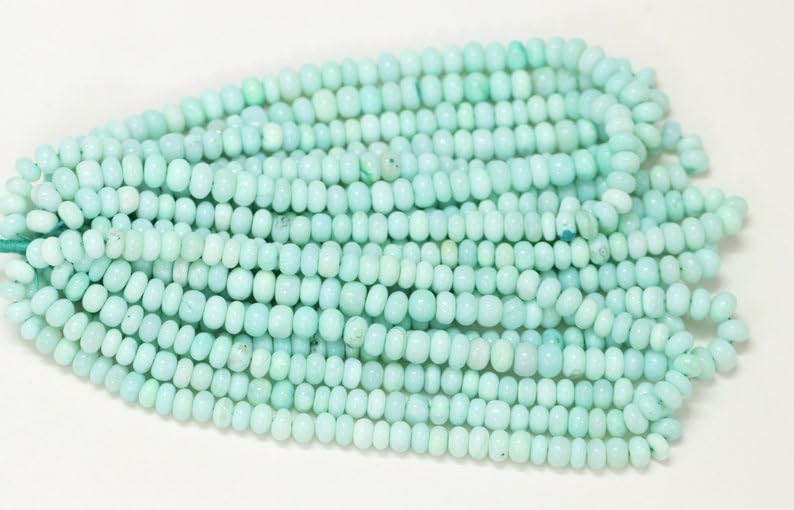 Perles rondes bleu mer naturelles pour cadeaux faits main - 4