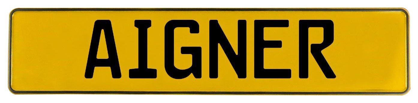 583133 Wall Art (Aigner Yellow Stamped Aluminum Street Sign Mancave)