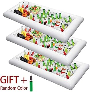 Inflatable Serving Bar Salad Ice Tray Food Drink Containers - BBQ Picnic Pool