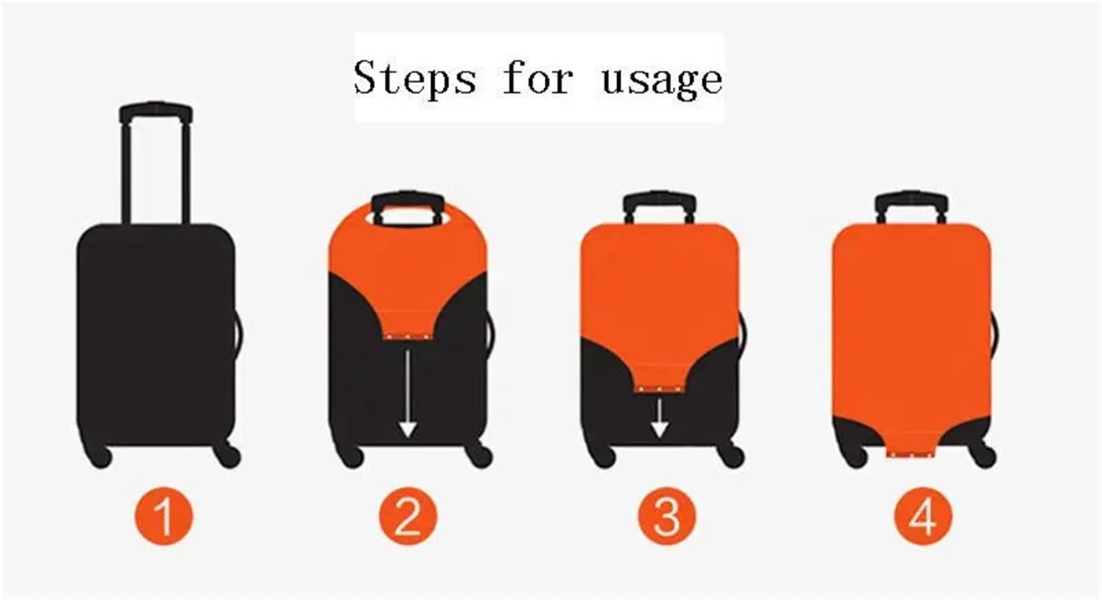 Gepäckabdeckung Elastizität Gepäckschutzhüllen Geeignet for 18-32 Zoll verdickter Trolley Koffer Staubschutz Für Koffer(Mix Color M,L)