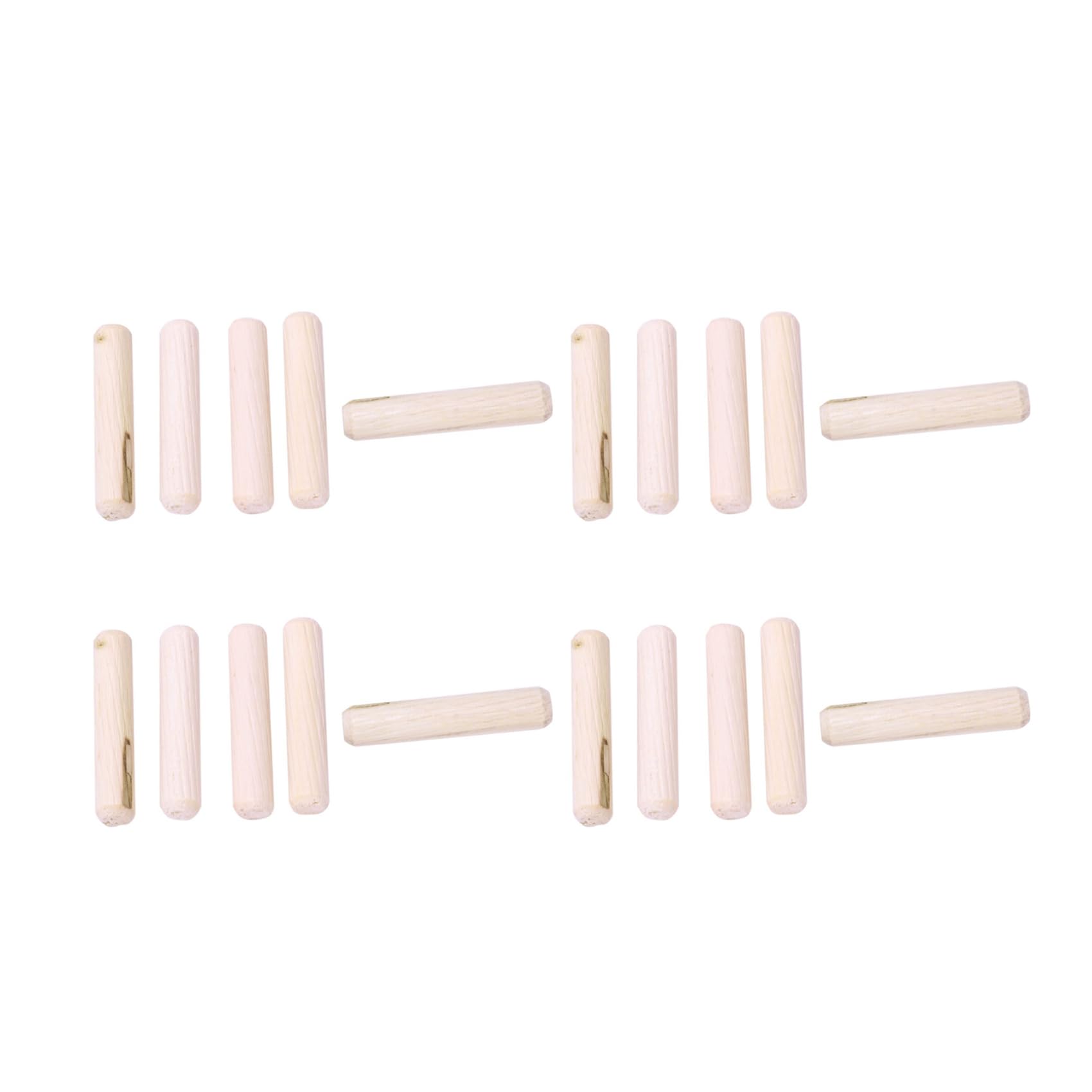 Jnchdghwa 400 Pack Wooden Dowel Pins Wood Kiln Dried Fluted and Beveled