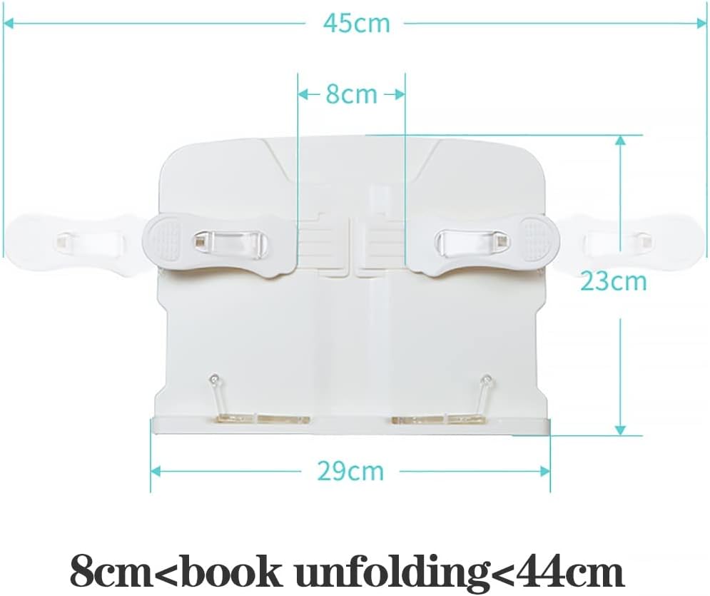 Adjustable Floor Reading Stand Book Holder with Lamp Multi Angle Rotation Adjustable Height Long Arm Table Bed Sheet Music Stand Floor Bracket for Hands Free Reading and Cooki