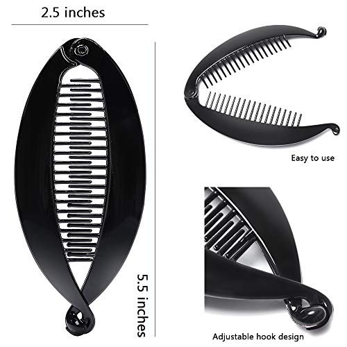 image for Etercycle 3PCS Banana Hair Clips, Clincher Hair Comb Large Size Stretc