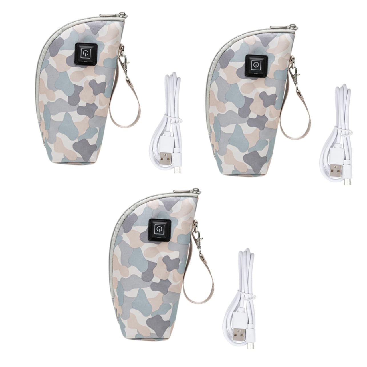 Abaodam 3 Piezas calentador botellas biberón nevera portátil viaje calefactor calentadores calentador biberones funda calienta biberones temperatura constante Termo bolso mano
