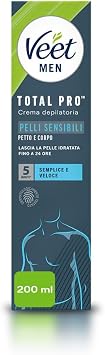 Men Body and chest hair removal for sensitive skin 200 ml