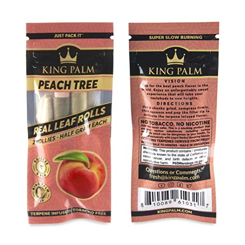 King Palm Flavors Rollie Size Cones - 1 Pack, 2 Rolls Terpene Infused - Squeeze & Pop Pre Rolls - Organic Flavored Pre Rolled Cones - King Palm Flavors Pre Rolls - (Mixed Bundle) #TOP4