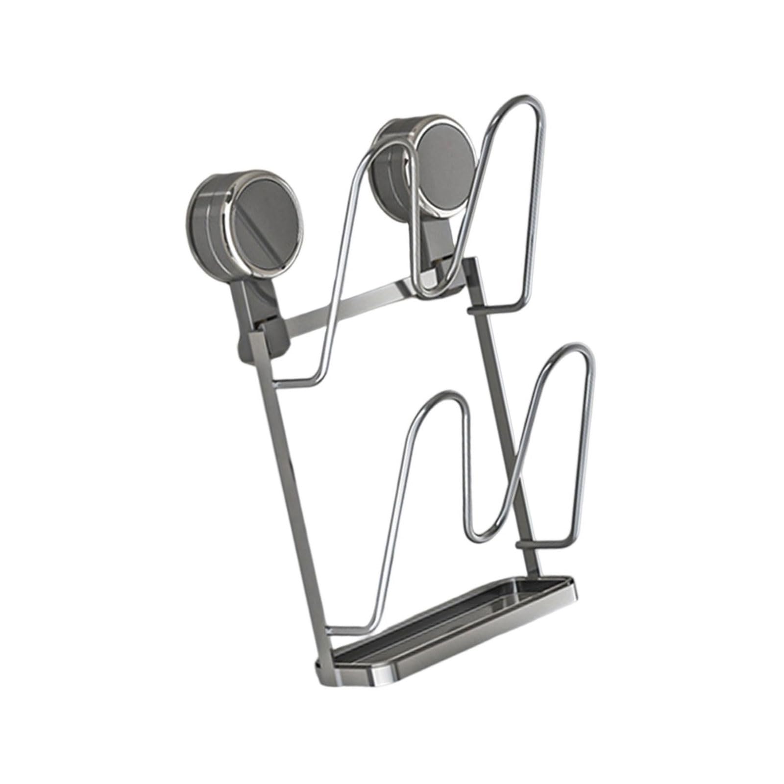 YROHGKPN Wall Mount Lid Holder Suction Organiser Space Efficient Designs Storage Rack for Pots Pans Cutting Boards Utensils Wall Mounted Suction Pots Lid Holder