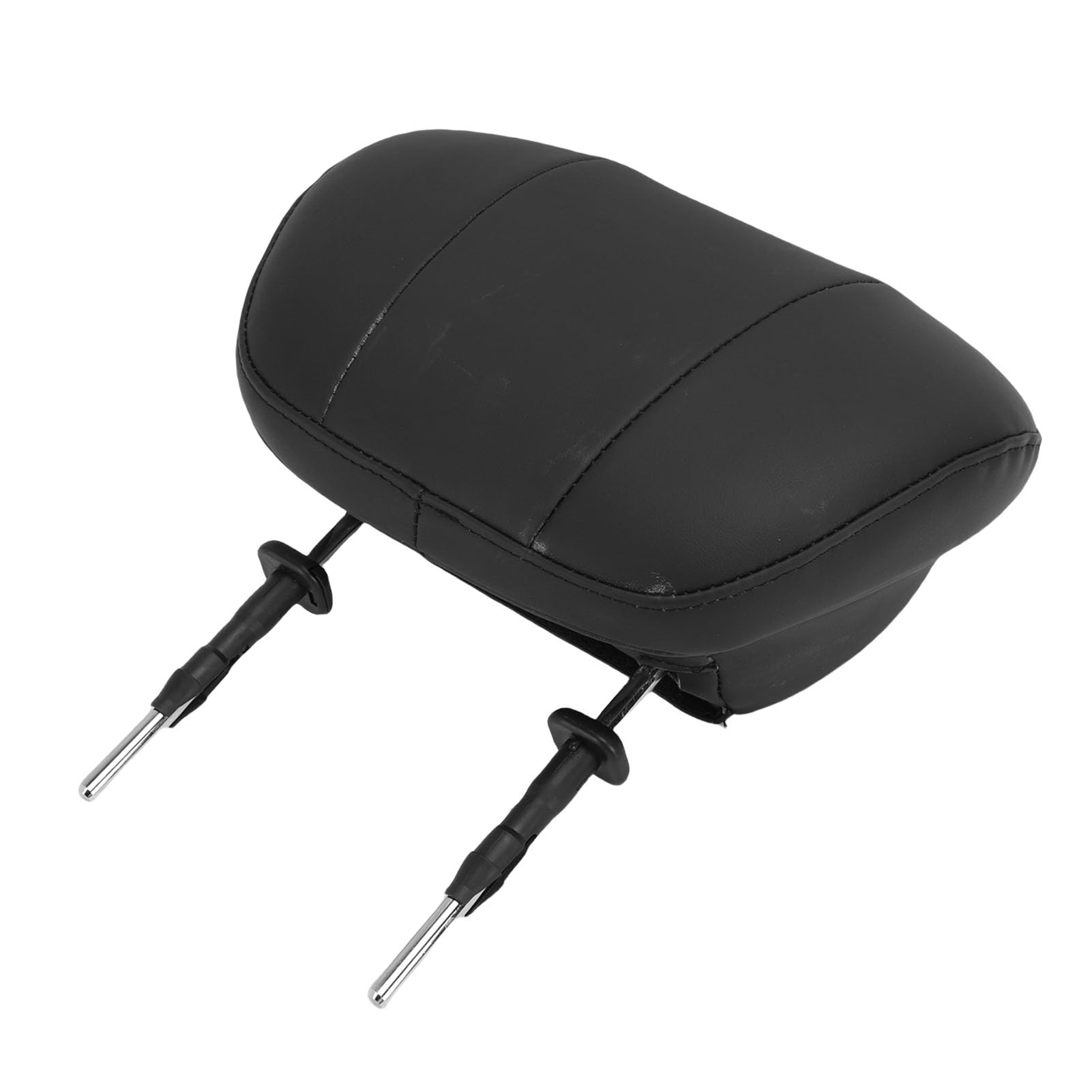 Tbest Appui-tête de Siège de Voiture Universel en Mousse à Mémoire de Forme, Oreiller de Rechange en Cuir PU avec Support en Métal pour Véhicule, Distance de Tige de 150 Mm,