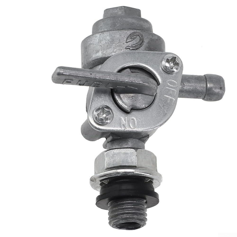 Generator Fuel Valve Tap Switch On/Off for Fuel Tank 2-3KW/5-8KW with M10x1.25 Air Inlet and 1/4 Hose Barb Outlet (External thread - with cup)