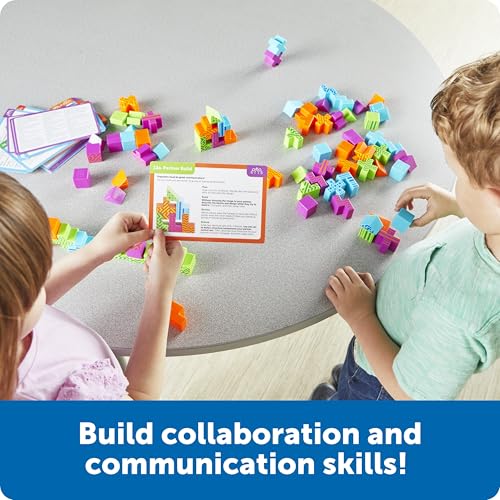 Learning Resources Stem Explorers Brainometry Set Da Classe LER9467, Da 5 Anni, Puzzle 3D, Logica E Collaborazione, 120 Blocchi - 3