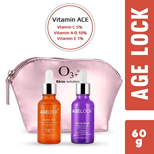 O3+ Agelock Brightening Booster Vitamin ACE Antioxidant Face Toner for Detanning, Fine Lines, Wrinkle Removal & Bright Skin, 30g