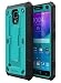 E LV Case for Galaxy Note 4 Case Shock Absorption/HIGH Impact Resistant Full Body Hybrid Armor Protection Defender Case Cover for Samsung Galaxy Note 4 - [Turquoise/Black]
