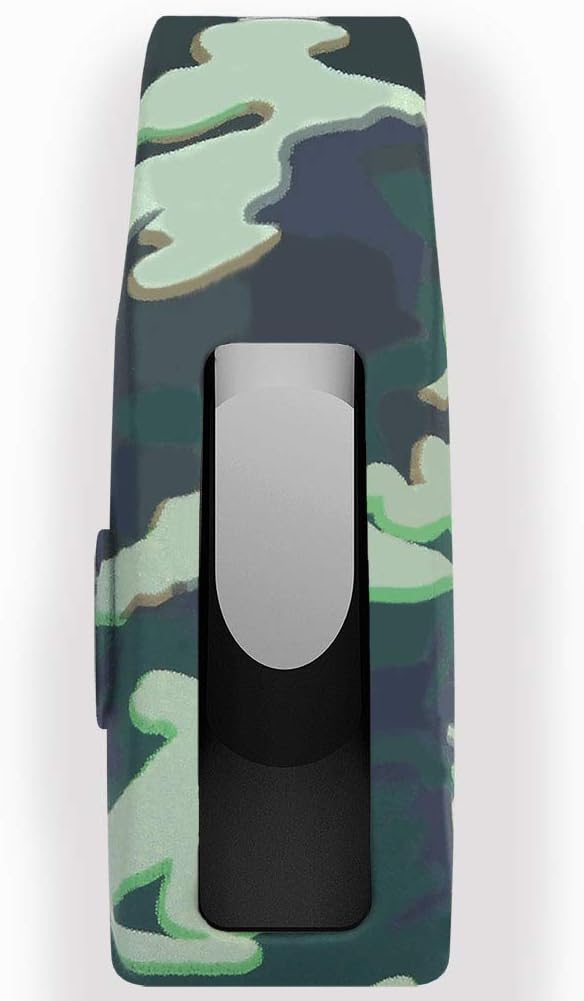 HQzon Compatible Clip Replacement for Fitbit Inspire/Inspire HR Fitness Tracker, Made of Soft Comfortable Silicone（Camo Green）