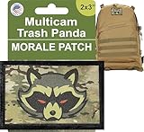RedheadedTshirts - Subdued Multicam Trash Panda Morale Patch | Raccoon Patch | Funny Patches for Your Plate Carrier, Backpack, Hat or Tactical Gear | 2x3 Patch Made in The USA