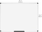 VIZ-PRO Magnetic Whiteboard/Dry Erase Board, 48 X 36 Inches, Silver Aluminium Frame | With aluminium frame and removable pen tray, scratch-resistant, magnetic board for office, home and school