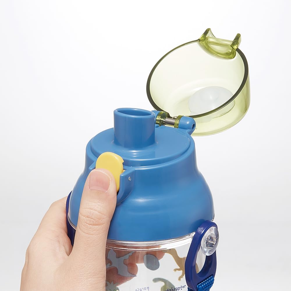 Skater PSB5TR-A Dinosaurus Picture Plastic Clear Bottle for Kids, 16.2 fl oz (480 ml), Made in Japan