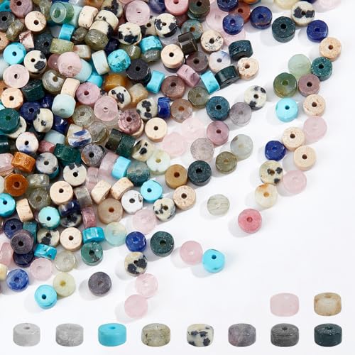 NBEADS 300 Pcs Natural Stone Heishi Beads