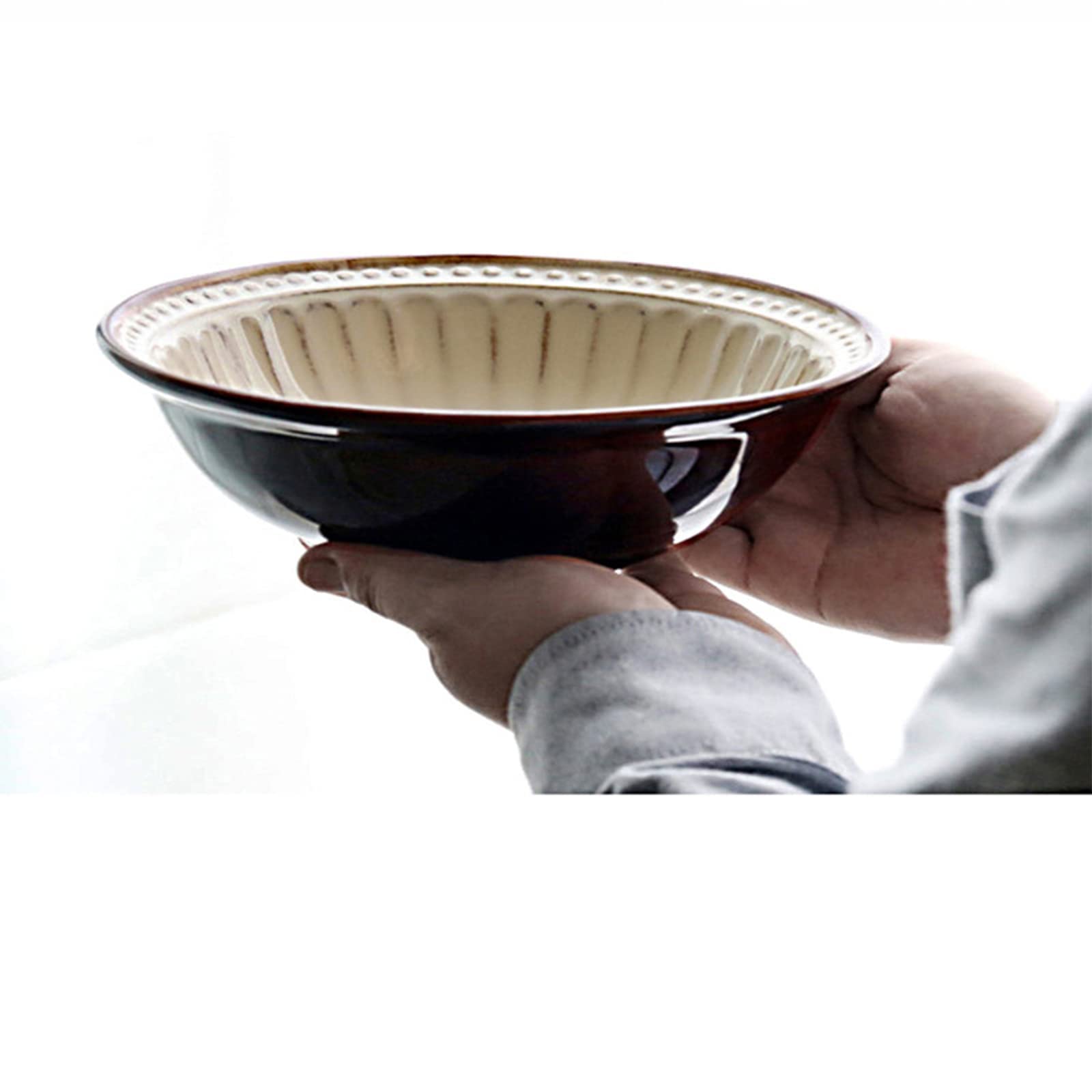Services de Table en Porcelaine, Services de Table en grès, Ensembles d'assiettes et de Bols Modernes en Relief de 20 pièces, Services de Table de Cuisine en cé(
