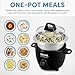 Aroma Housewares Select Stainless Rice Cooker & Warmer with Uncoated Inner Pot, 3-Cup(uncooked)/6-Cup(cooked)/ 1.2Qt, ARC-753SGB, Black