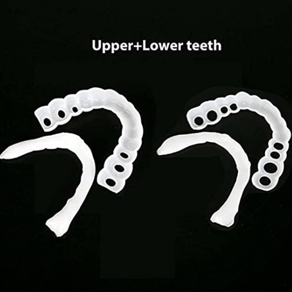 2 Pairs, Comfortable Beautiful Smile Accessory, Natural Look for Men and Women (6.0)