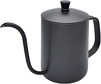 Vista 1 de Pour Over - Cafetera de 20.3 fl oz, exquisita tetera de acero inoxidable con boquilla larga y estrecha, jarra de café de cuello de cisne