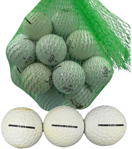 Golf Ball Planet 3A/Good Recycled Used Golf Balls for Vice Drive in Good Condition (12 Pack, White)