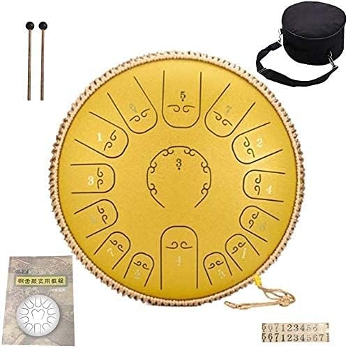 Rdjshop スチールドラムスチール舌ドラムパーカッション機器 14インチスチール舌ドラム オンライン限定商品 ベクターイラスト Cliparto 15トーンのエーテル外ドラム Color カラー 2 ドラムスティックとドラムバッグ 4 キッズ音楽教育ハンドディスクドラム