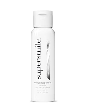 Supersmile Triple-Use Whitening Powder 2 oz Rinse Brush Boost for Clinically Proven Whiter Teeth