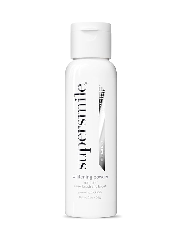 Supersmile Triple-Use Whitening Powder 2 oz Rinse Brush Boost for Clinically Proven Whiter Teeth