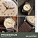PRAESIDUS | 𝗔-𝟭𝟭 𝗦𝗲𝗿𝘃𝗶𝗰𝗲 𝗪𝗮𝘁𝗰𝗵 - Men's Wrist Watches - A11, Military - White Dial 38mm & Brown Nylon Strap, Assembled in The USA | Automatic, WW2, Gifts for Men