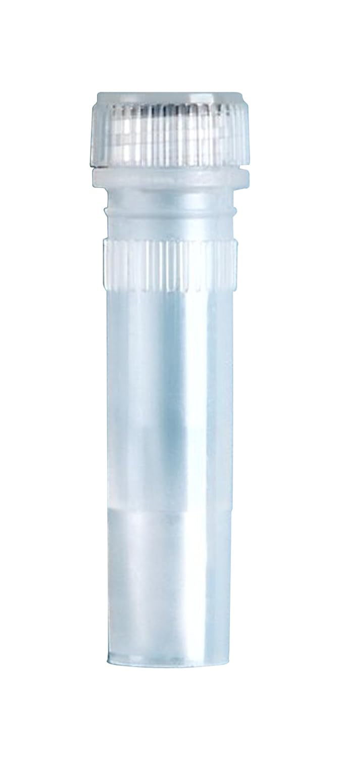 MBP Clear Freestanding Microcentrifuge Tubes with Screw Cap, 1.5ml Capacity (Case of 500)