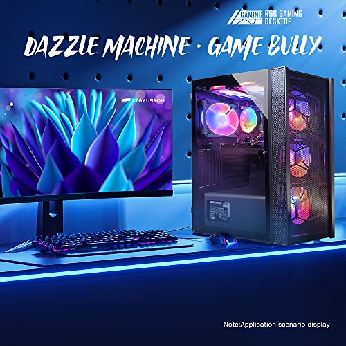Stgaubron Gaming Desktop Pc,Intel Core I5-10400F Up To 4.3G,Geforce Rtx 2060 Super 8G Gddr6,16G Ddr4,1T Ssd,Wifi,Bt 5.0,Rgb Fan X6,Rgb Keybaord&Mouse&Ms Pad,Rgb Bt Sound Bar,Rgb Bt Gaming Mic,W11H64 #TOP4