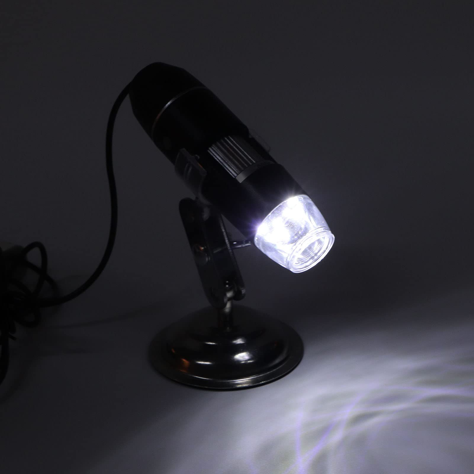 500X Haut-Kopfhaut-Detektor, Haarfollikel-Analysator mit LED-Licht, Haut-Haar-Kopfhaut-Detektor Haarfollikel-Gesichtshaut-Mikroskop-Tester