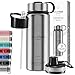 Trinkflasche Edelstahl ACTIVE FLASK + Strohhalm (3 Deckel) BPA-frei, Auslaufsicher, Kohlensäure geeignet - Wasserflasche Fahrrad Thermosflasche Isoliert Isolierflasche Sport Wasser Flasche Kinder Tee