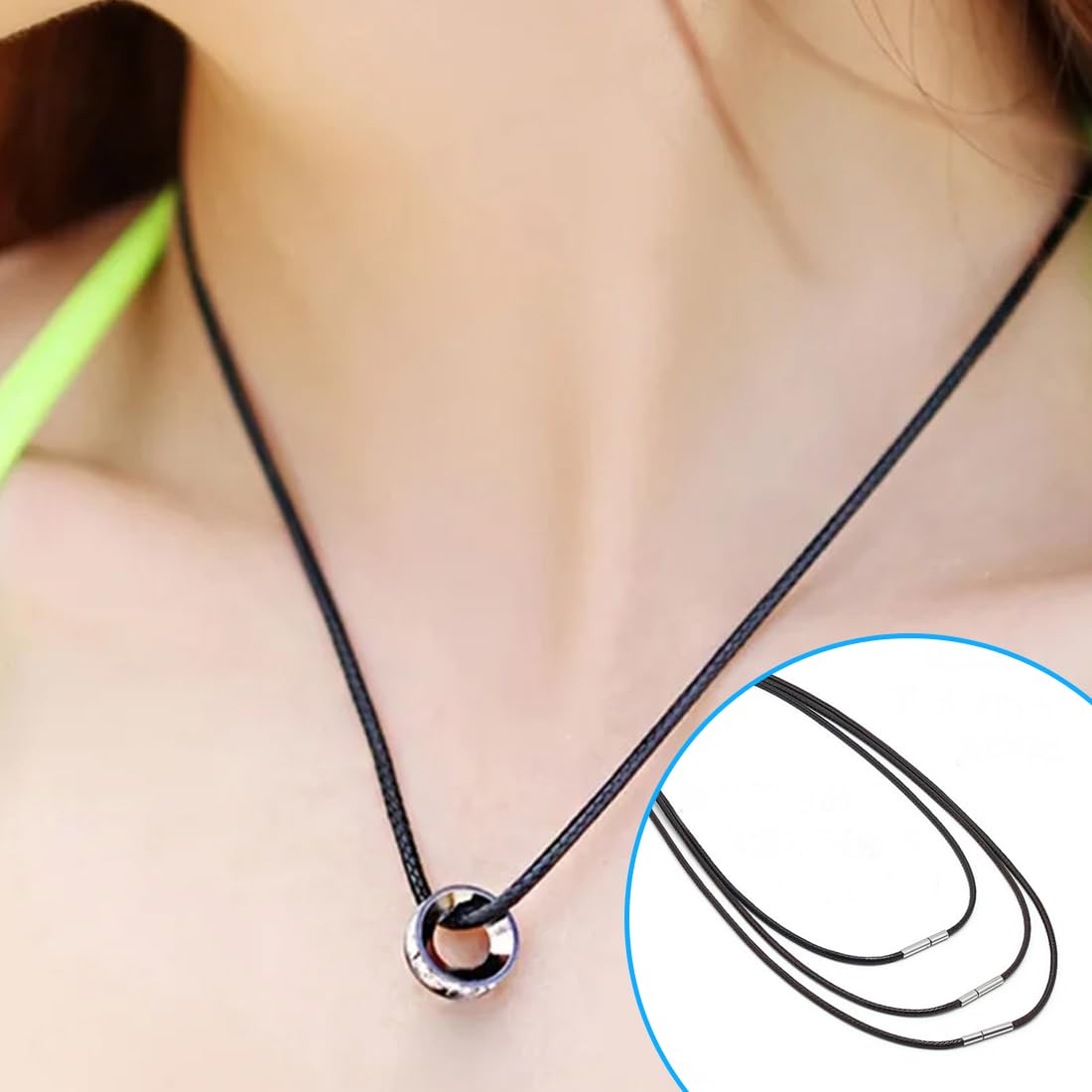 Collana Caucciù con Ciondolo Personalizzato • L&M Accessori
