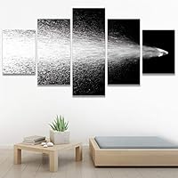 SIGNWIN 5 Panel Canvas Wall Art Modern Art Abstract Contemporary Edgy Mixed Media Multicolor Patterns for Home Decorations Ready to Hang - 60