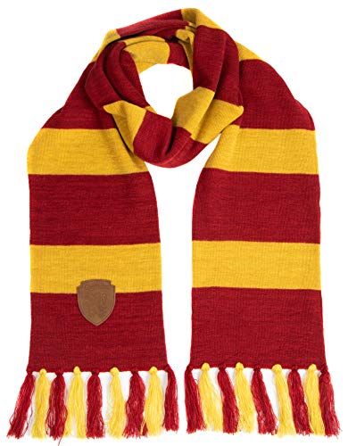 Harry Potter Gryffindor Premium Knit Scarf with Patch Emblem