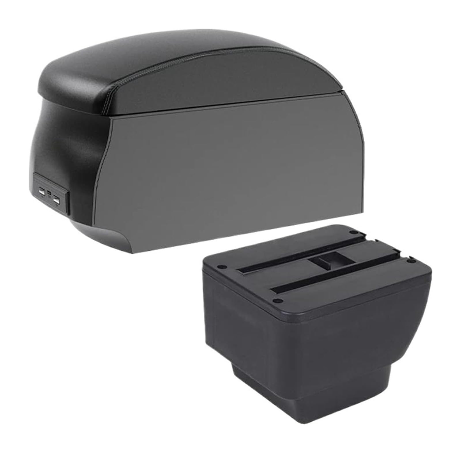 Hckclmbmzw A2 Black Single For Mazda 2 For Demio Armrest Car Box Retrofit Parts Storage Accessories Interior Car Armrest Center Console(A2 Black Single)