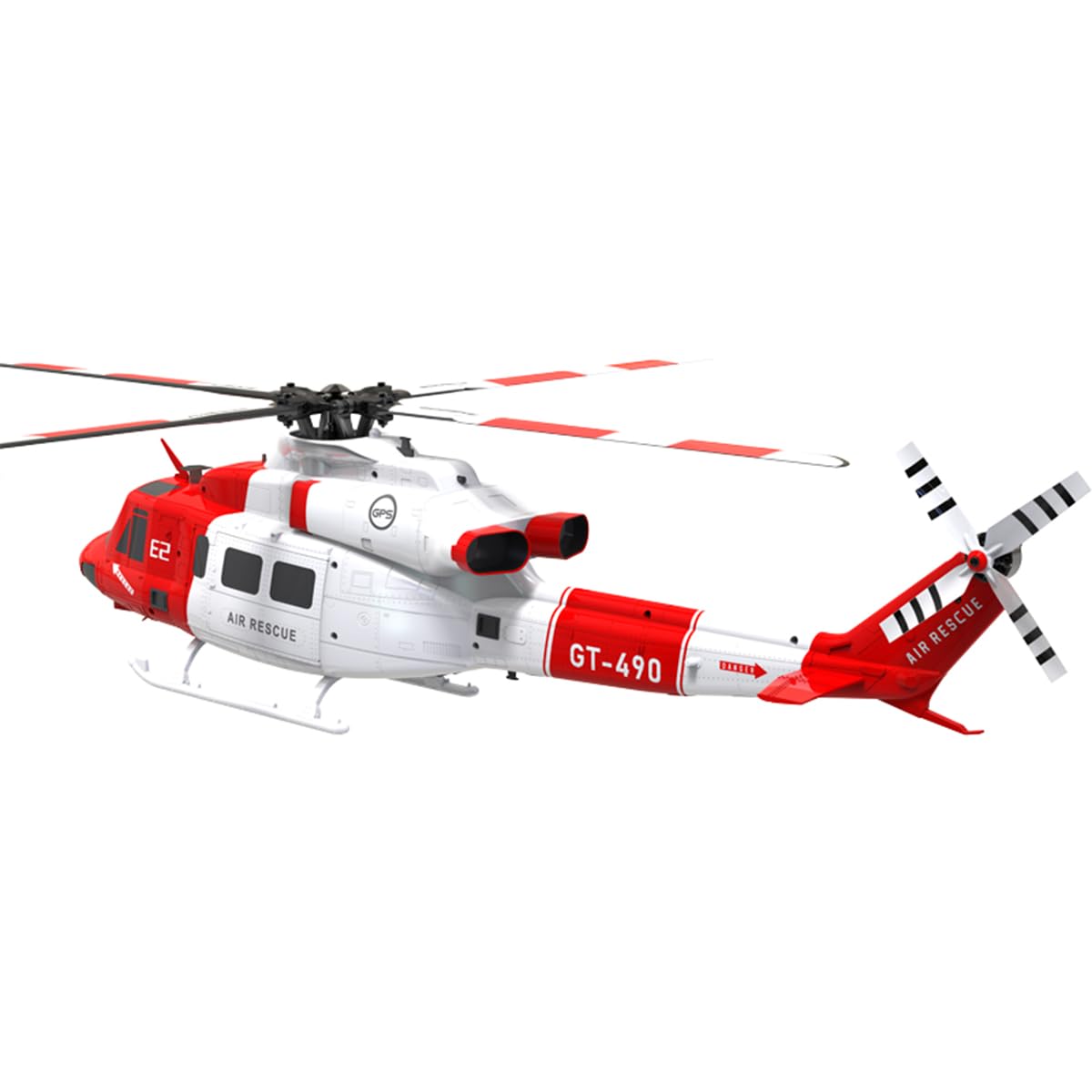 Goosky E2 UH-1Y RC Hubschrauber, 1/35 2.4G 6CH Dual Brushless Direktantrieb RC Hubschrauber mit GPS, Automatischer Stabilisierung und EIN-Knopf-Rückkehrfunktion (RTF/1 Batterie)