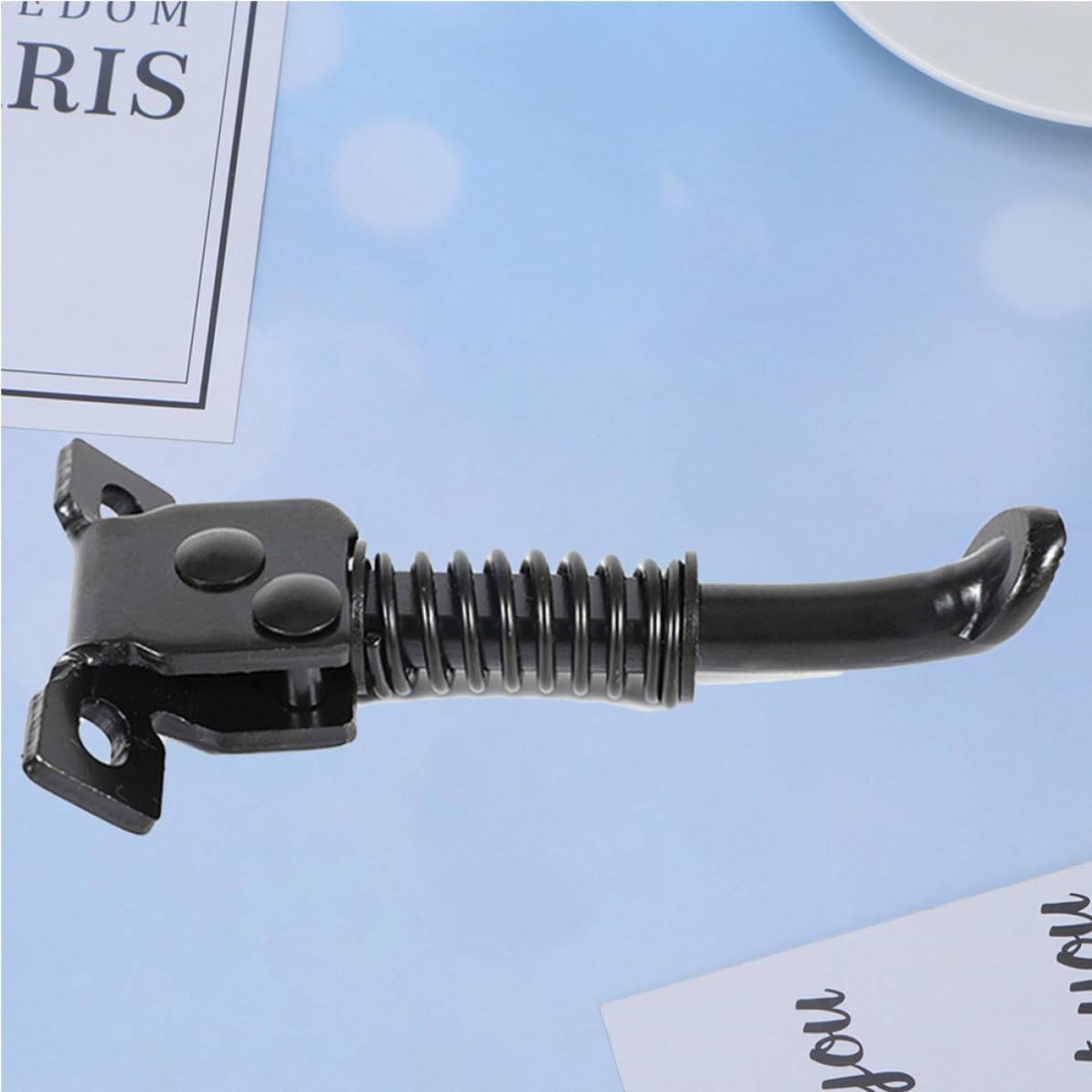 Electric Scooter Kickstand Foot Brace Black Iron Scooter Stand Waterproof Easy to Install Features Balance Parking Support Rear Mount for Accessories image 4