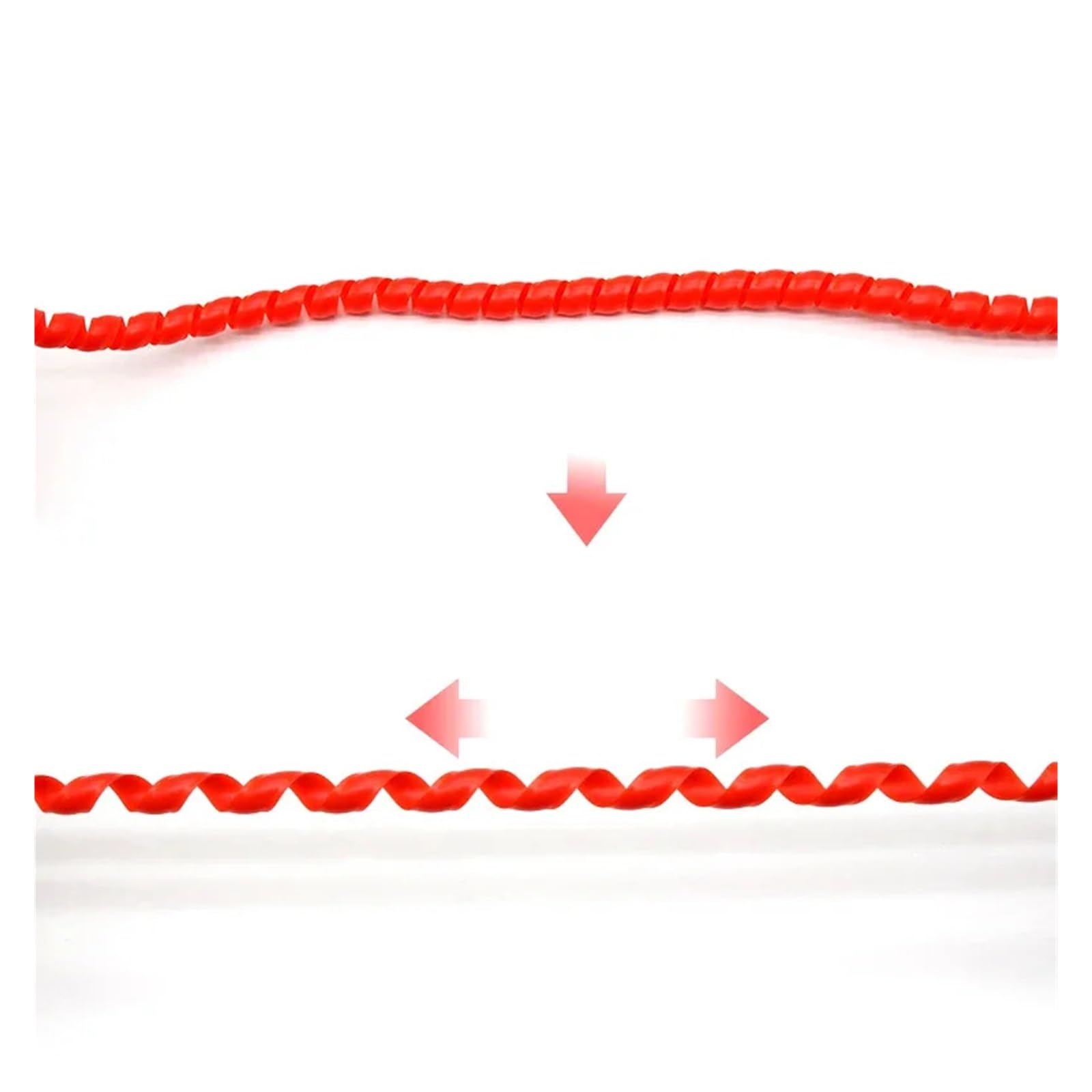 1/3/5 metros 8-35 mm organizador de línea de protección de tubería flexible espiral enrollado cable protector de cable funda de cable (rojo, ID 14 mm _ 5 metros)
