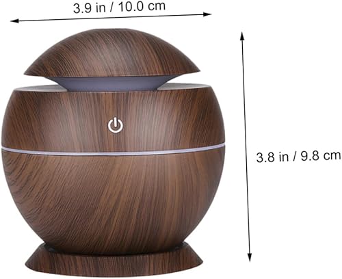 Miniatura 7 de FRCOLOR Mini humidificador de aire Difusor de agua alimentado por USB con iluminación para oficina en casa, funcionamiento silencioso, diseño