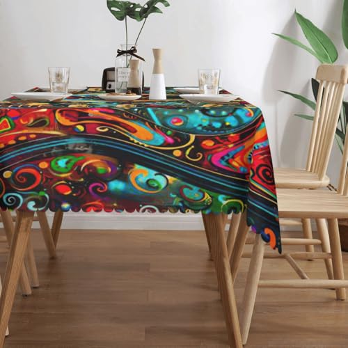 Nappe rectangulaire décorative guitare artistique finitions soignées pour réception - 4
