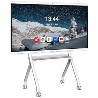 NORQIN Interactive Smartboard for Presentation Classroom Conference Office Home - 65'' 4K UHD with 48MP Camera, 8-Array Microphone, 8+128GB,Touchscreen Digital Whiteboard(with Mobile Stand