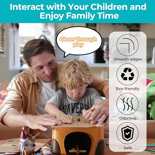 Cardboard Cutter for Kids, Safe DIY Cardboard Construction Tool Kit, Educational Craft Toy for 3+ Boys and Girls, Perfect for Creativity Projects 3D Models