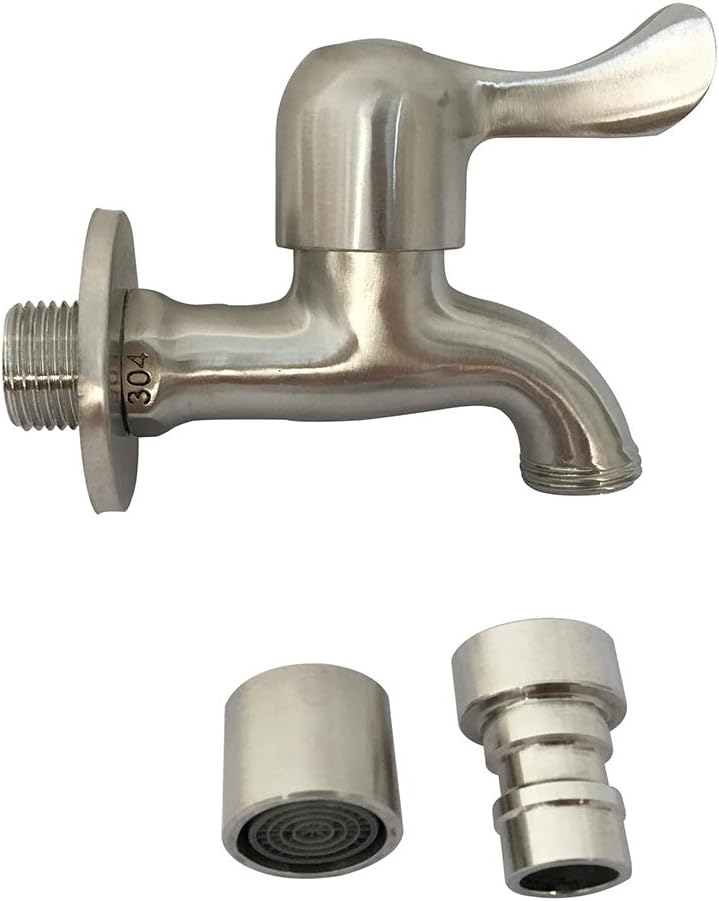 Stainless Steel Laundry Bathroom Washing Machine Faucet Mop Pond Bibcock Wall Mounted Single Cold Water Tap