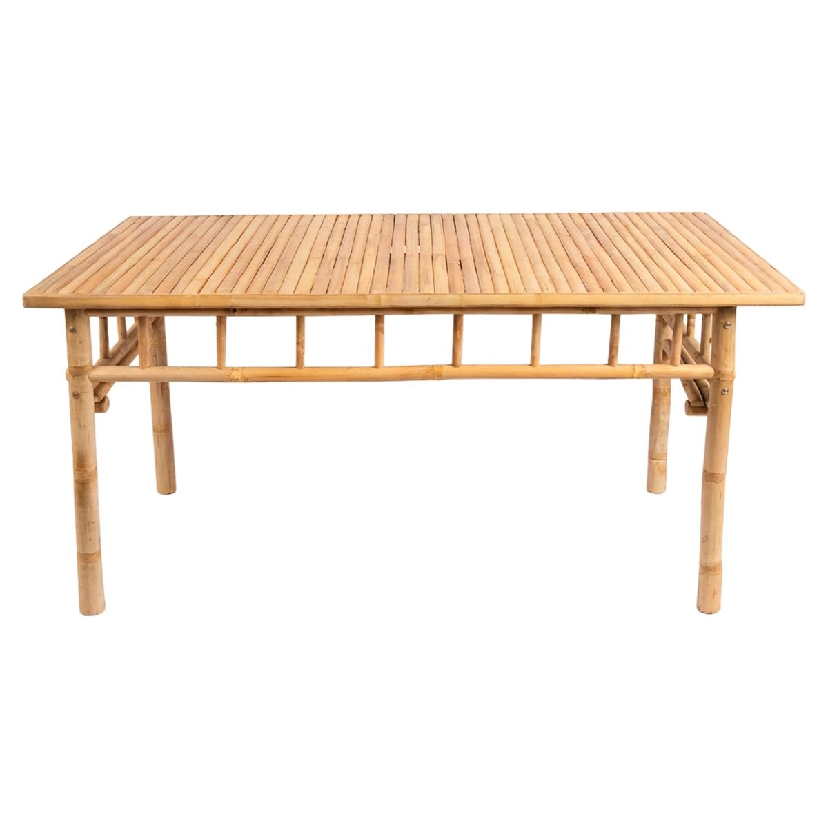 Mesa de Comedor 150x80cm, Mueble Auxiliar de Bambú para Comedor, Diseño Natural y Funcional, Ideal para Cualquier Estancia