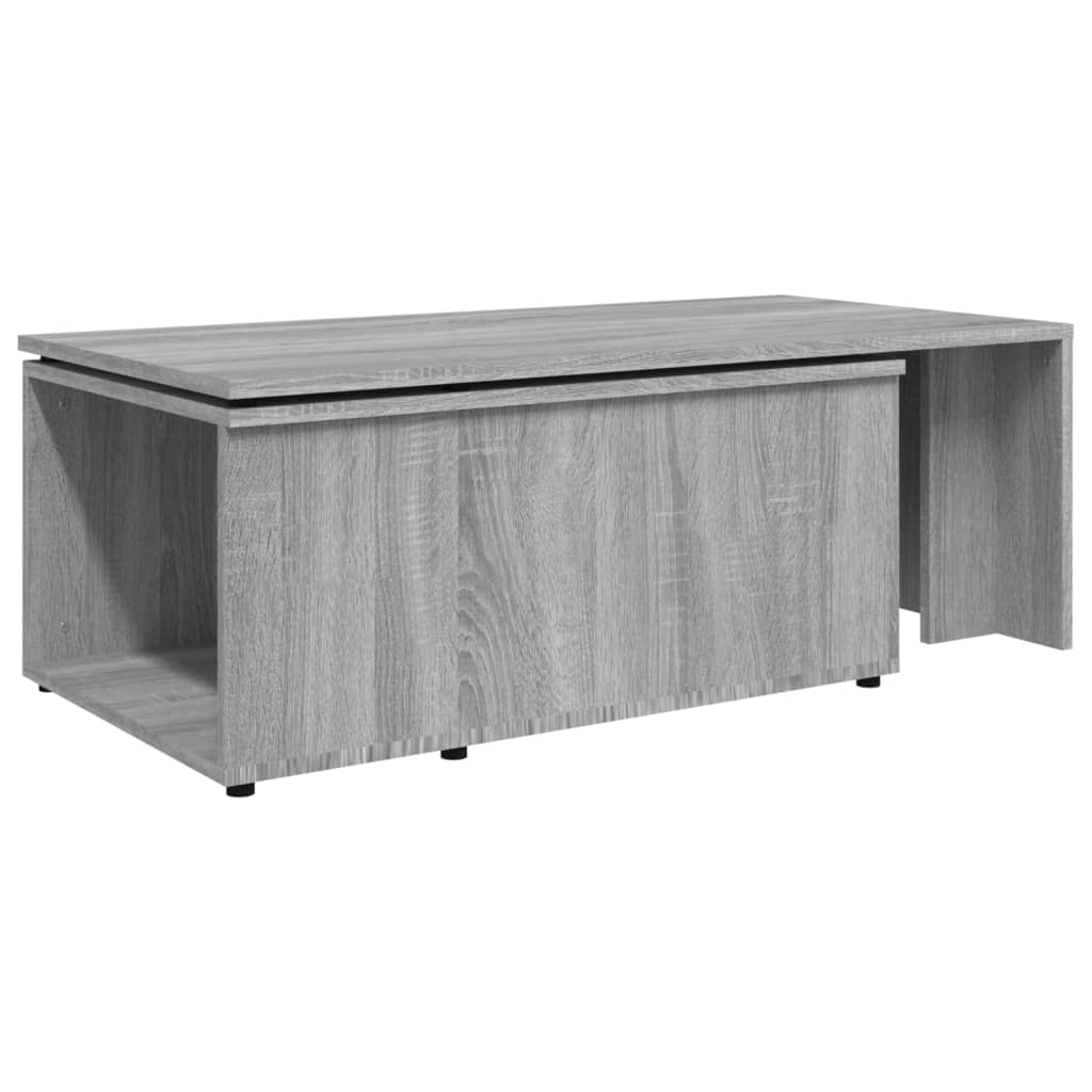 vidaXL Salontafel 150x50x35 cm bewerkt hout grijs, bijzettafel, banktafel, koffietafel, woonkamertafel, tafel, tafeltje, bijzettafeltje, meubel