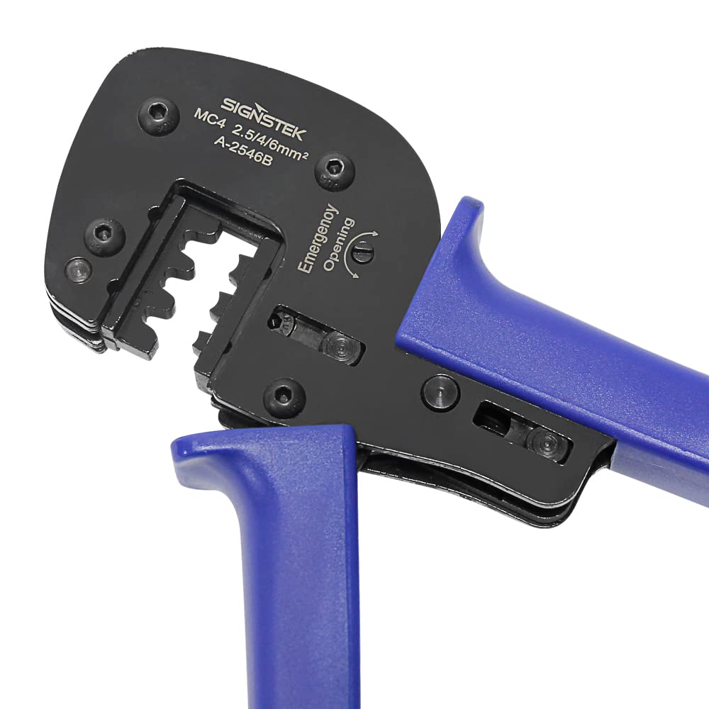 Signstek A-2546B MC4 Outil à sertir pour câble de connecteur/panneau solaire 2,5-6 mm²