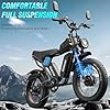 Electric Bike for Adults Q20, 2000/1500W, 37/30MPH,52V 40AH,48V/20AH E-Bike,30-180 Miles Electric Motorcycle, 20" Fat Tire Dirt Bike, UL2849 All Terrain for Mountains, Snow, Sand, Road #4